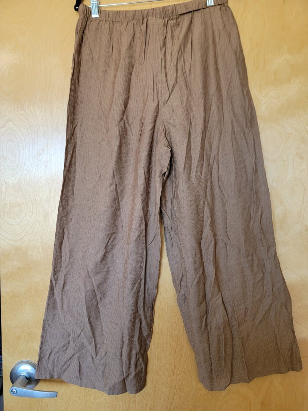 Very J Mocha Wide Leg Pants Sz Large NWT - Picture 2 of 3